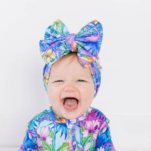 Baby Kids Bamboo Pajamas — Flocking Fabulous Biggie Bow — Image 1