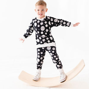 Baby Kids Bamboo Pajamas — Cosmic Chaos Jogger Set — Image 1
