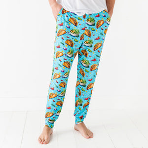 Baby Kids Bamboo Pajamas — Let's Taco-Bout It Men's Pants — Image 1