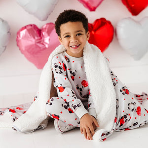 Baby Kids Bamboo Pajamas — Panda Love Bum Bum Blanket - Plush — Image 1