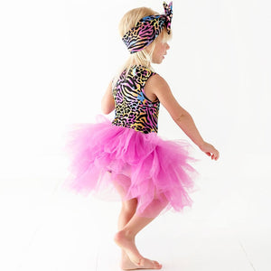 Baby Kids Bamboo Pajamas — Party Animal Tulle Tutu Dress — Image 1