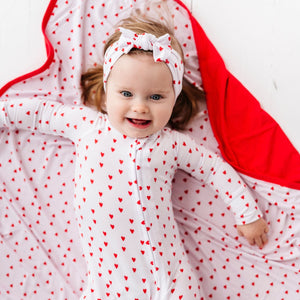 Baby Kids Bamboo Pajamas — Heart to Resist Bum Bum Blanket — Image 1