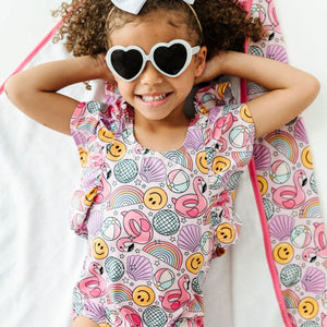 Baby Kids Bamboo Pajamas — Could've Pooled Me Bamboo Hooded Swim Towel — Image 1