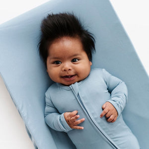 Baby Kids Bamboo Pajamas — Storm Changing Pad Cover — Image 1
