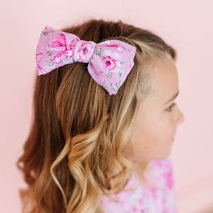 Baby Kids Bamboo Pajamas — Ballet Blooms Alligator Clip — Image 1