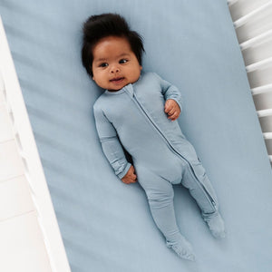 Baby Kids Bamboo Pajamas — Storm Crib Sheet — Image 1