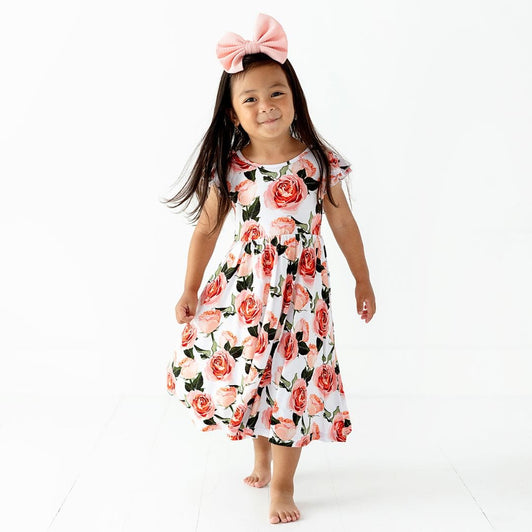 Rosy Cheeks Girls Dress - Cap Sleeve