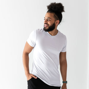 Baby Kids Bamboo Pajamas — White Men's T-Shirt — Image 1