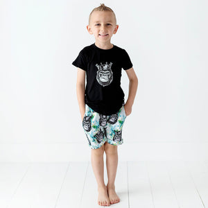 Baby Kids Bamboo Pajamas — Gorillionaire T-shirt & Shorts Set — Image 1