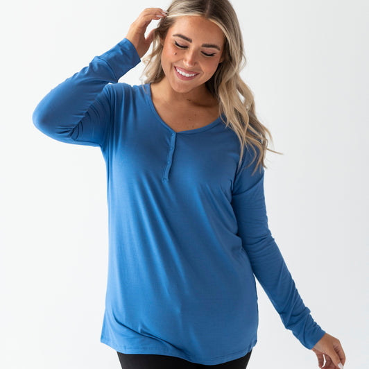 True Love Blue Long Sleeves Mama Shirt