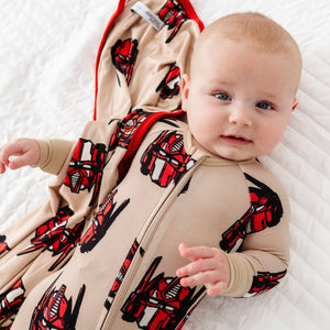 Baby Kids Bamboo Pajamas — Convertible Romper Transformers™ Optimus Prime — Image 1