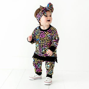 Baby Kids Bamboo Pajamas — Party Animal Jogger Set — Image 1