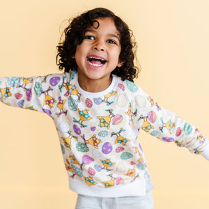 Baby Kids Bamboo Pajamas — Chick Me Out Crew Neck Sweatshirt — Image 1