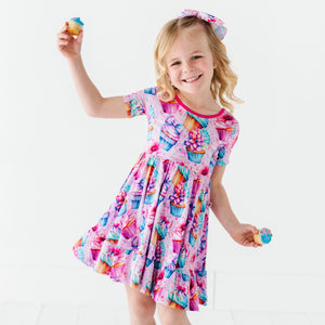 Baby Kids Bamboo Pajamas — Another Year Sweeter Girls Dress & Shorts Set — Image 1