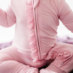 Baby Kids Bamboo Pajamas — Ballet Footie — Image 1