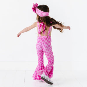 Baby Kids Bamboo Pajamas — Roller at the Disco Backless Romper — Image 1