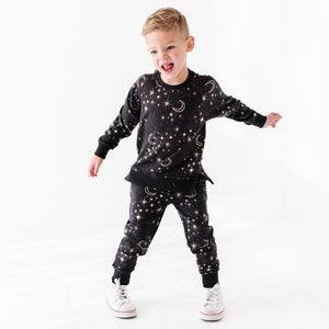 Baby Kids Bamboo Pajamas — Written in the Stars Jogger Set — Image 1