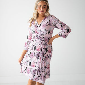 Baby Kids Bamboo Pajamas — Make Me Blush Mama Robe — Image 1