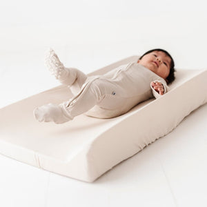 Baby Kids Bamboo Pajamas — Cream Puff Changing Pad Cover — Image 1