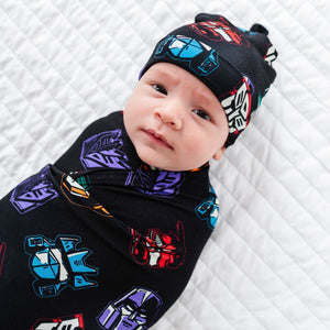 Baby Kids Bamboo Pajamas — Swaddle Beanie Set Transformers™ More Than Meets The Eye — Image 1