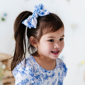 Baby Kids Bamboo Pajamas — Hoppy You're Hare Alligator Clip — Image 1
