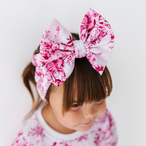 Baby Kids Bamboo Pajamas ā Petally Ever After Biggie Bow ā Image 1