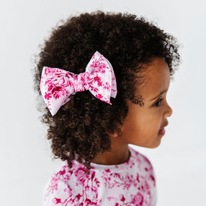 Baby Kids Bamboo Pajamas — Petally Ever After Alligator Clip — Image 1