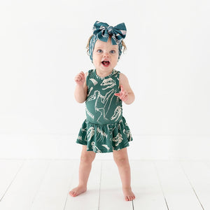 Baby Kids Bamboo Pajamas — Bone To Pick Biggie Bow — Image 1