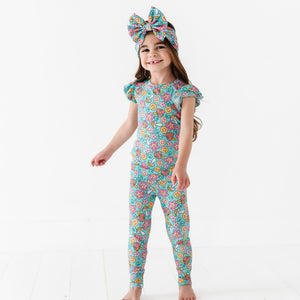 Baby Kids Bamboo Pajamas — Don't Worry Be Hippie Two-Piece Pajama Set — Image 1