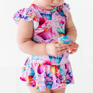 Baby Kids Bamboo Pajamas ā Another Year Sweeter Ruffle Dress ā Image 1
