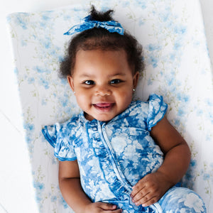 Baby Kids Bamboo Pajamas — Southern Rose Woven Alligator Clip — Image 1