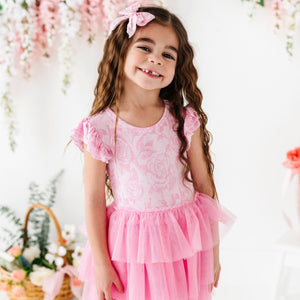 Baby Kids Bamboo Pajamas ā Whispering Roses Tulle Tutu Dress ā Image 1