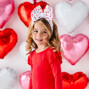 Baby Kids Bamboo Pajamas — Heart to Resist Biggie Bow — Image 1