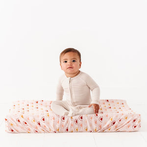 Baby Kids Bamboo Pajamas — Rise Above Changing Pad Cover — Image 1