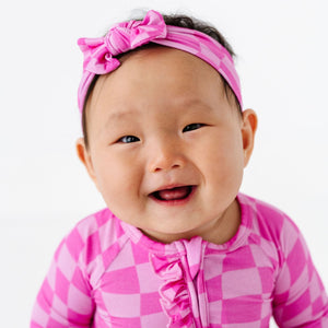 Baby Kids Bamboo Pajamas — Roller at the Disco Headwrap — Image 1