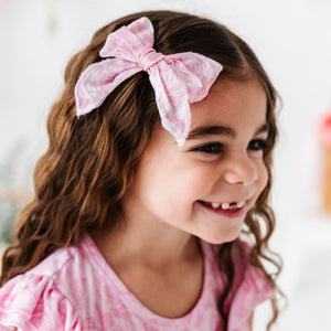 Baby Kids Bamboo Pajamas — Whispering Roses Woven Alligator Clip — Image 1