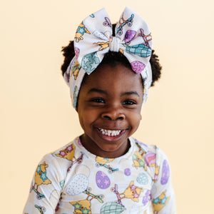 Baby Kids Bamboo Pajamas — Chick Me Out Biggie Bow — Image 1