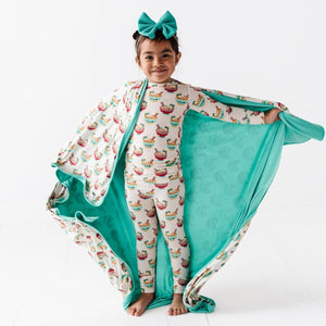 Baby Kids Bamboo Pajamas ā Ramen Empire Bum Bum Blanket ā Image 1
