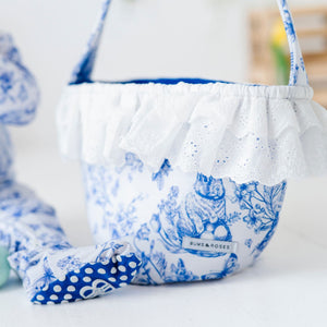 Baby Kids Bamboo Pajamas — Hoppy You're Hare Eyelet Basket — Image 1