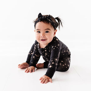 Baby Kids Bamboo Pajamas — Written in the Stars Headwrap — Image 1