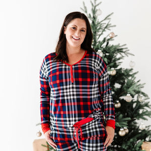 Baby Kids Bamboo Pajamas — Checkmate Mama Shirt — Image 1