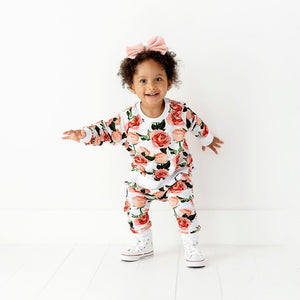 Baby Kids Bamboo Pajamas — Rosy Cheeks Jogger Set- FINAL SALE — Image 1