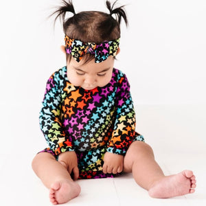Baby Kids Bamboo Pajamas — Seeing Stars Headwrap — Image 1