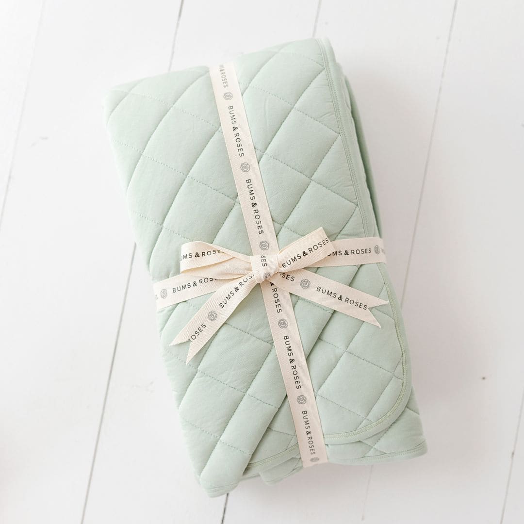 Triangle and Terra Cotta Oversized Bamboo Muslin Quilted Blanket -  Goosewaddle®