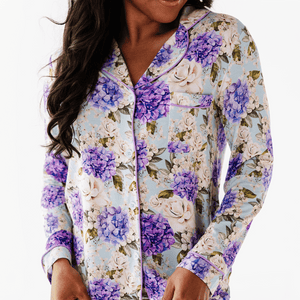 Baby Kids Bamboo Pajamas ā Secret Garden Women's Collar Shirt & Pants Set ā Image 1