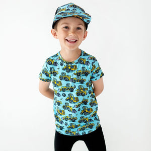 Baby Kids Bamboo Pajamas — Loader Up T-shirt — Image 1