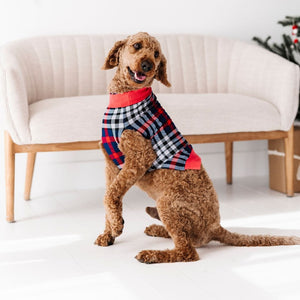 Baby Kids Bamboo Pajamas — Checkmate Dog Sweater — Image 1