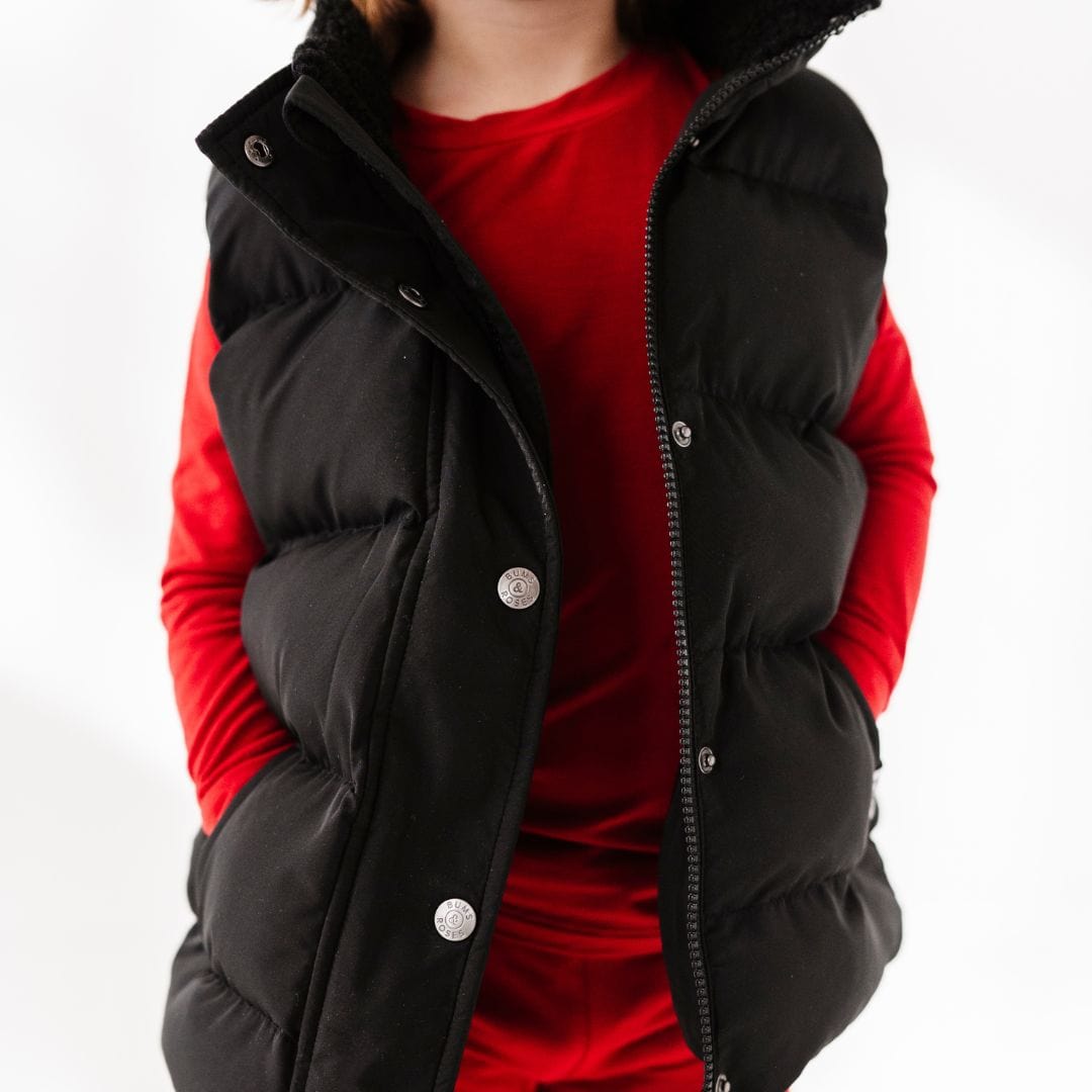 Girls red hot sale puffer vest