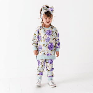 Baby Kids Bamboo Pajamas — Secret Garden Jogger Set — Image 1