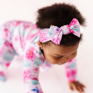 Baby Kids Bamboo Pajamas — Pretty Little Pumpkin Headwrap — Image 1